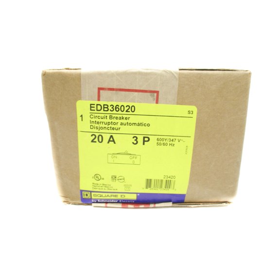 SQUARE D EDB36020 347V 20A NSFS