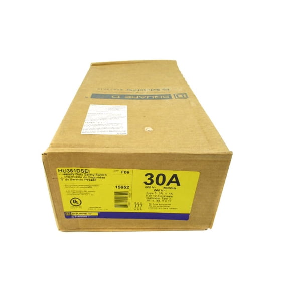 SQUARE D HU361DSEI SER. F06 600V 30A NSFS