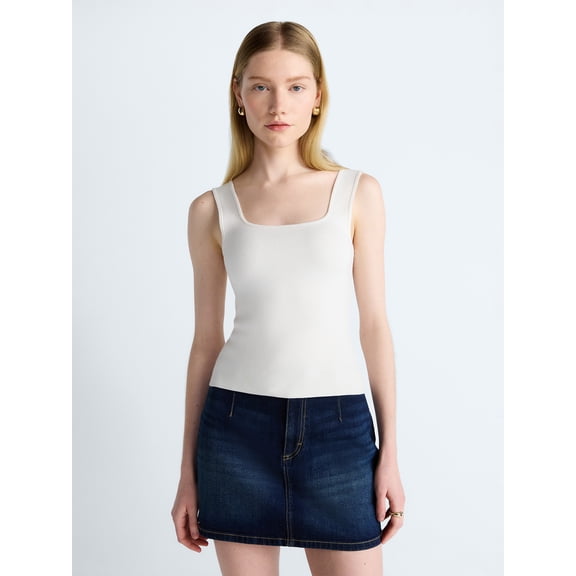 Scoop Women's Square Neck Tank, Sizes XS-XXL