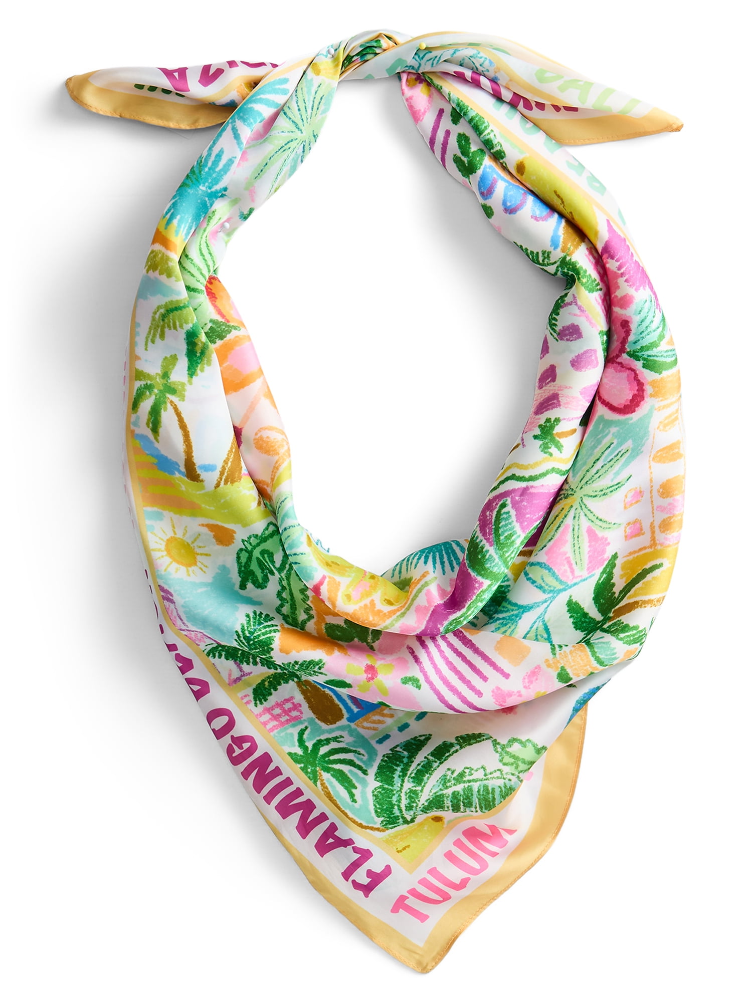 No Boundaries Printed Square Scarf, Women’s