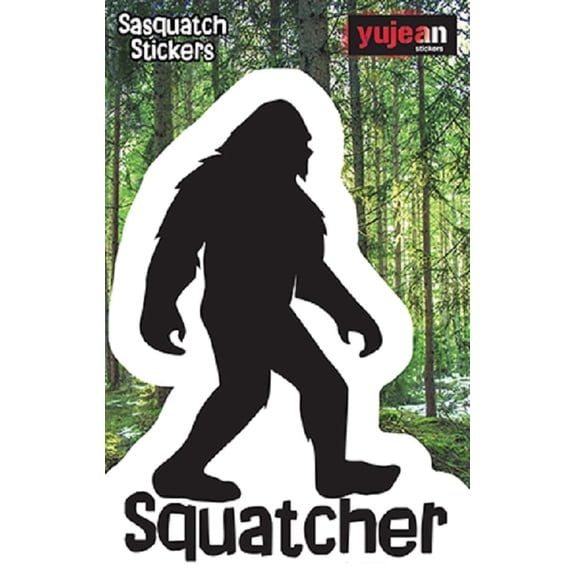 SQUATCHER STICKER - "Squatcher" Weather Resistant Long Lasting In / Out Door Die-Cut Decal Sticker - 5.45" x 4"