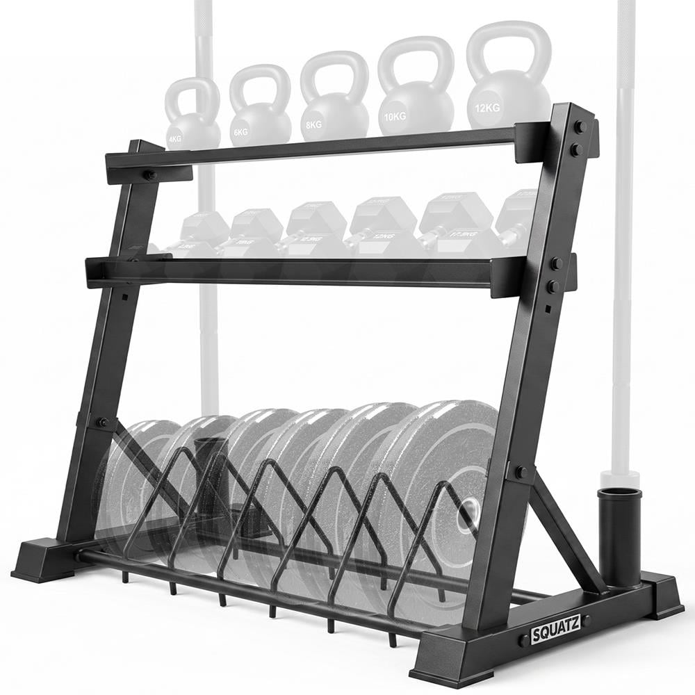 Weight Racks With Storage SQUATZ 3-Tier Dumbbell Rack, Heavy-Duty Steel Home Gym Storage ...