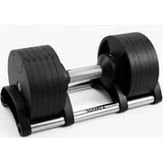 Squatz Adjustable Dumbbells Set   Quick Weight Change Dumbbells with Anti-Slip Handle, Secure Locking System, Space-Saving Design with Heavy-Duty Plates & Base