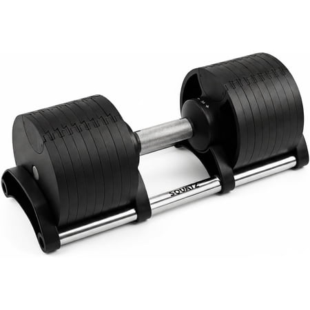 SQUATZ Adjustable Dumbbells, Black, 70 lb