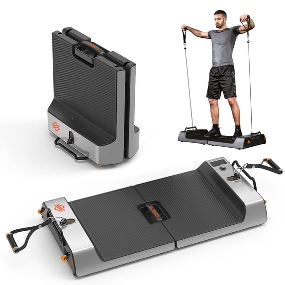 SQUATZ Apollo Board Smart Home Gym – Multifunctional All-in-One Cable Weight Machine with 265 lbs Resistance, 3 Training Modes, App Connectivity, Portable Design with Wheels & Handles