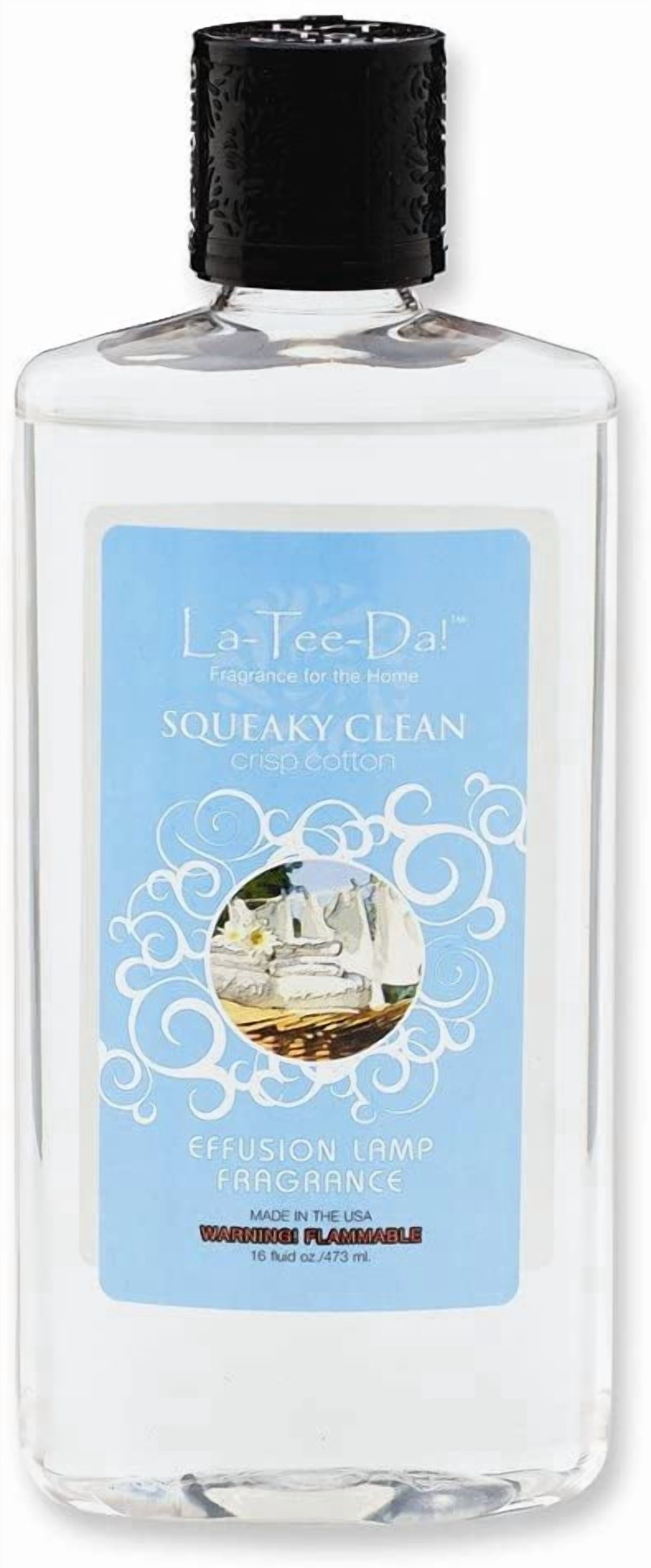 SQUEAKY CLEAN La-Tee-Da Effusion Lamp; Fragrance Lamp Oil Refills - 16 oz