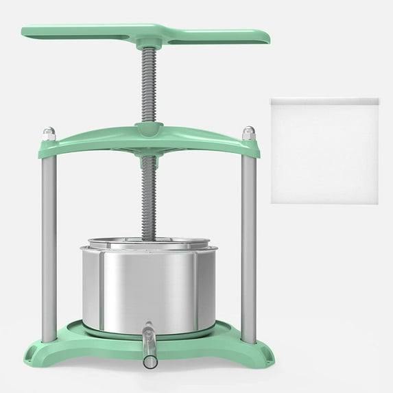 SQUEEZE master Cheese Tincture Herb Fruit Wine Manual Press-0.8Gallon/ 3 Litre with Triangular Structure & T-Handle-Stainless Steel for Juice, Cider,Wine,Olive Oil