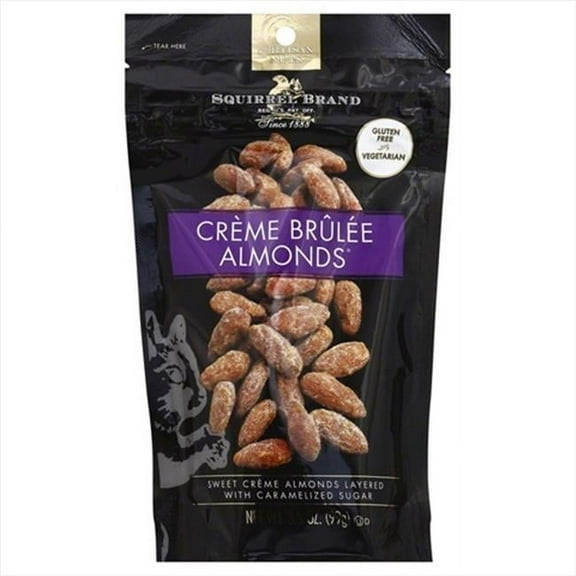 SQUIRREL BRAND 6-ALM-3.5OZ Nut Almond Creme Brulee - Pack of 6