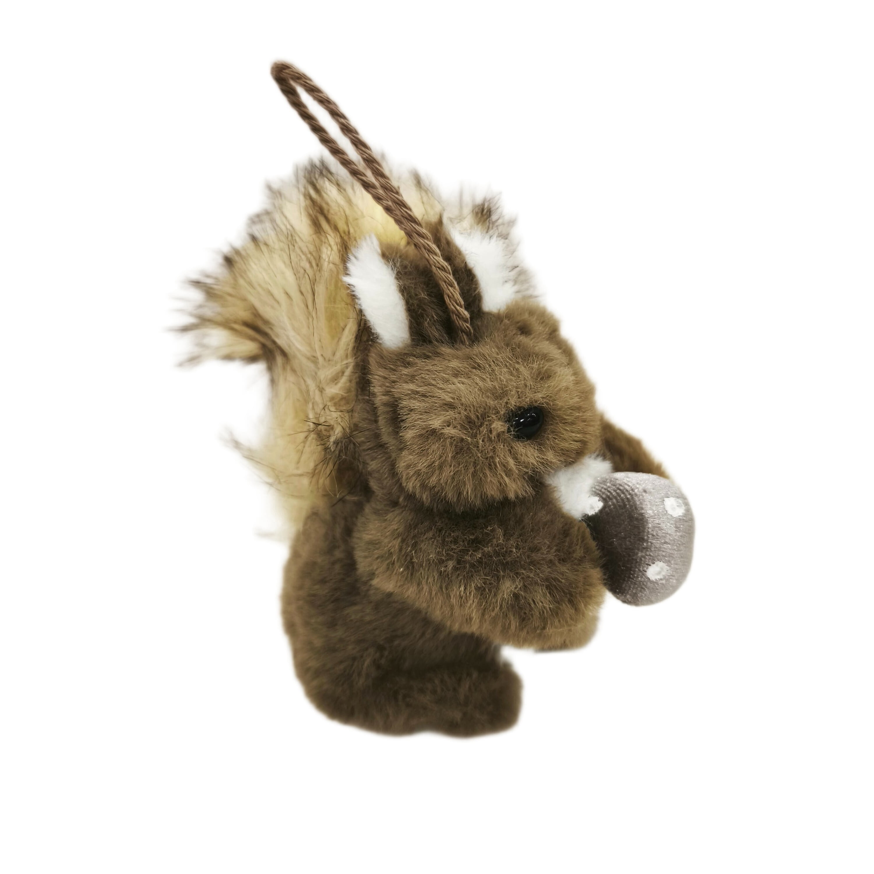 Brown Plush Squirrel with Mushroom Christmas Ornament, 4", by Holiday Time