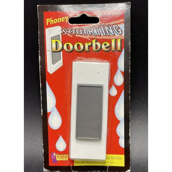 SQUIRTING DOORBELL Sprays Water Prank Trick Joke Squirt Door Bell Gag Gift Shoot