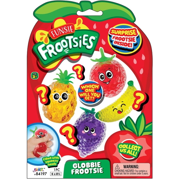 Ja-Ru Squish Attachment Globby Frootsies Novelty Squeeze Fruit Toy for Ages 3+