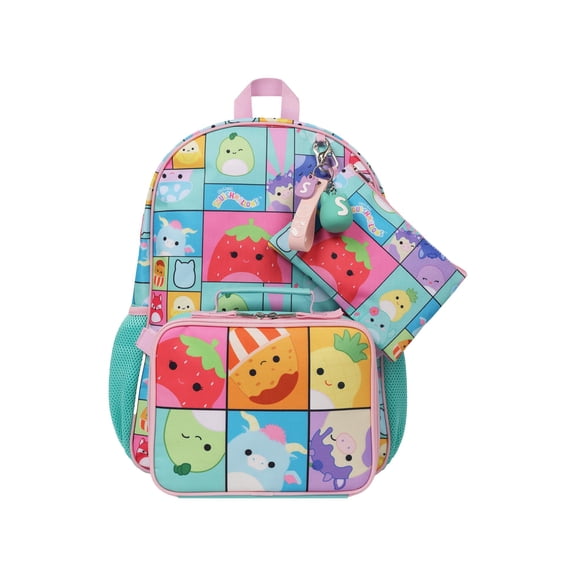 Squishmallow 5-Piece Backpack Set with Detachable Lunch Bag