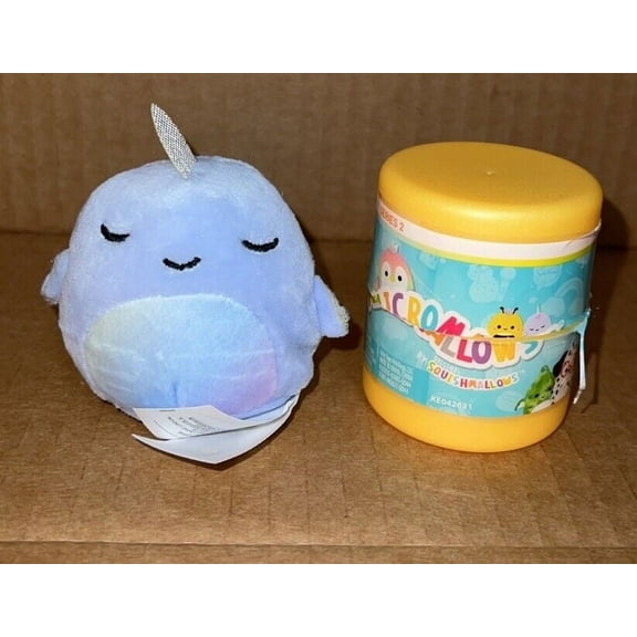 SQUISHMALLOW MICROMALLOWS 2" Naomi Narwhal SERIES 2 NEW OPENED