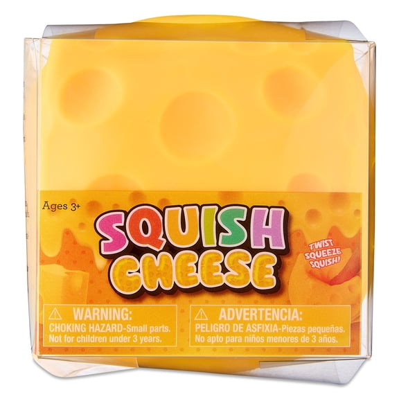Squish Cheese Toy, Yellow, Easter by Way To Celebrate