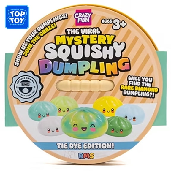 Viral Mystery Squishy Dumpling Tie Dye Edition Toy for Ages 3 , RMS