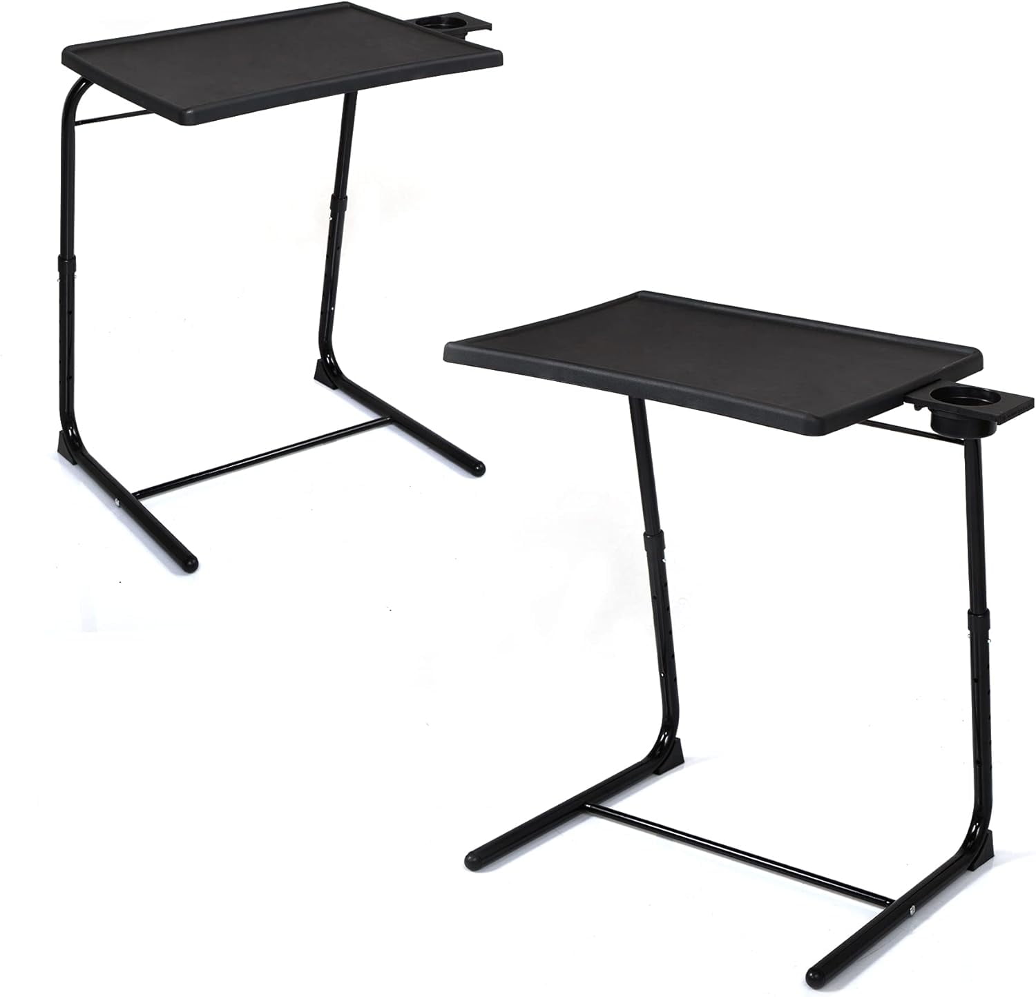 SQWCFD Adjustable TV Tray with 6 Height and 3 Tilt Angle Folding TV