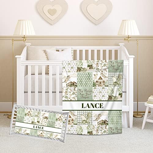 SQWDEC Personalized Baby Crib Bedding Sets for Baby Girls Custom Crib
