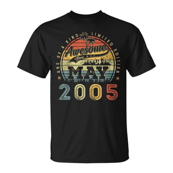 SR 18 Year Old Awesome Since May 2005 18Th Birthday T-shirt