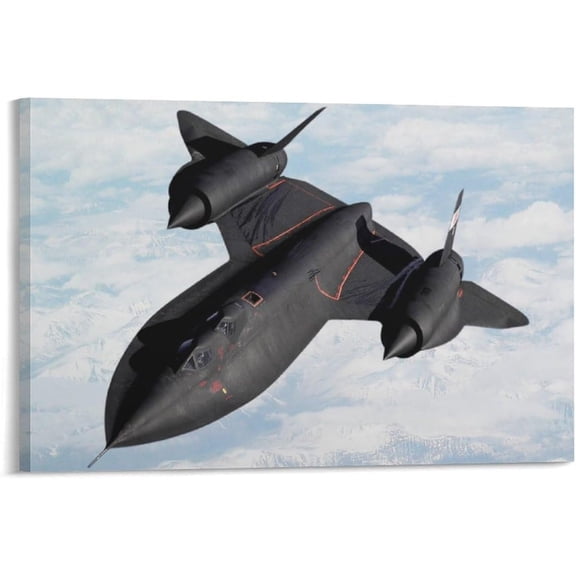 SR-71 Black Aircraft Tin Sign High-Speed Aviation Wall Art Decor, 8 x 12 Inch