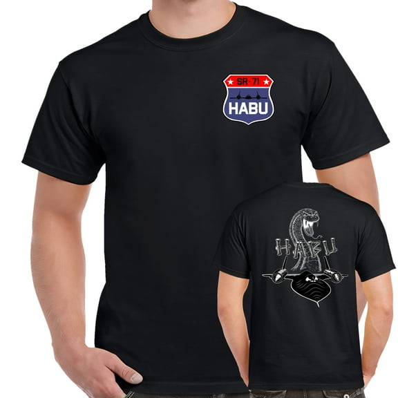 SR-71 Blackbird Habu Double Sided Adult T-Shirt-XL