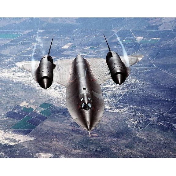 SR-71 Blackbird Over Northern California - 20x30 Inch Laminated Aviation Poster - Stunning Detail and Bold Colors