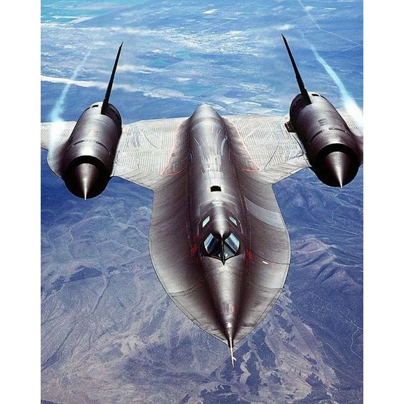 SR-71 Blackbird Overhead Front View - 24x36 Inch Laminated Aviation Poster - Stunning Detail and Bold Colors