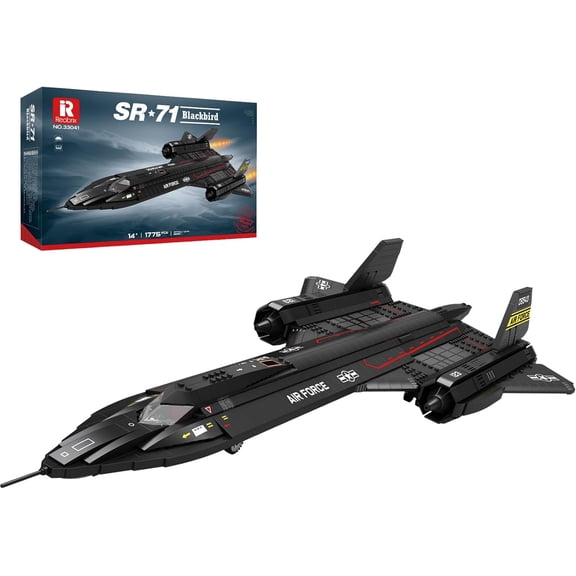 SR-71 Blackbird Reconnaissance Fighter Jet Building Set, 33041 Military Aircraft Construction Sets, Home Decor or Collection, Aviation Airplane Toy
