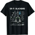 thumbnail image 1 of SR-71 Blackbird Specs T Shirt TShirt Shirt T-Shirt, 1 of 4