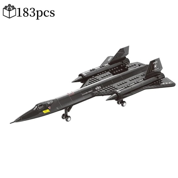 SR-71 Blackbird Spy Plane Building Blocks Set 183pcs MOC Kit, STEM Educational Toy for Kids & Aviation Fans