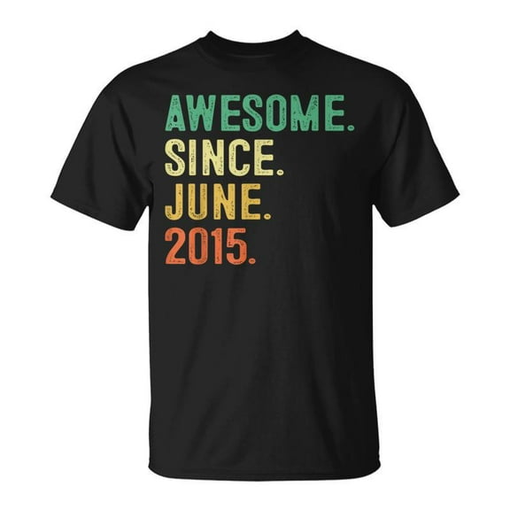 SR 8 Year Old 8Th Birthday Boys Awesome Since June 2015 T-shirt