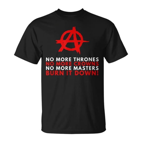 SR Anarchism Anarchist No More Rulers Protest T-shirt