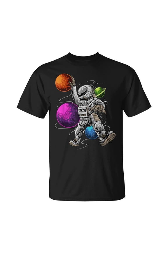 Basketball Astronaut Planets Outer Space Sports Team Player T-shirt
