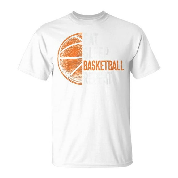SR Basketball Team Coach Player Fan Eat Sleep Basketball Repeat T-Shirt