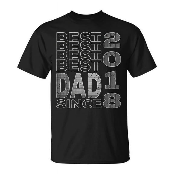 SR Best Dad In The World Dad Since 2018 Fathers Day T-shirt