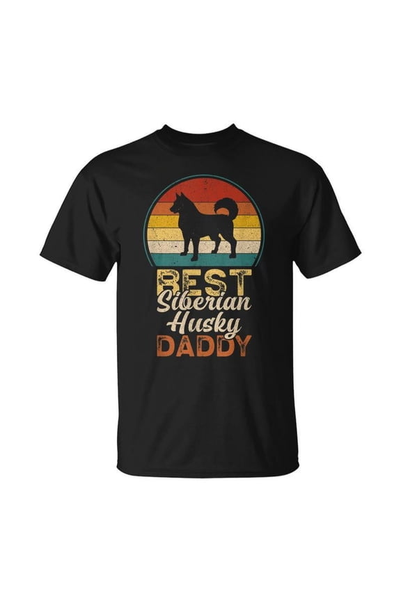 Best Siberian Husky Daddy Fathers Day Husky Dad T-shirt