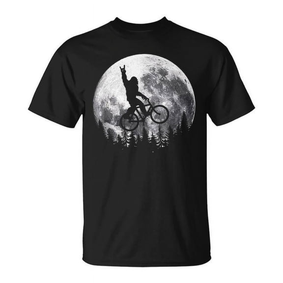 SR Bigfoot Ridding Mountain Bike On Moon Cycling Sasquatch Mtb Unisex T-Shirt