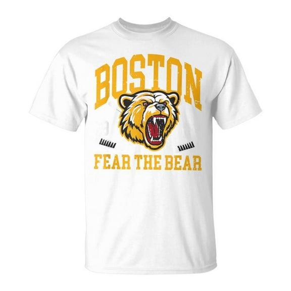 SR Boston Ice Hockey Fear The Bear T-Shirt