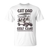 SR Cat Dad Golf Club Cat And Golf Lover T-Shirt