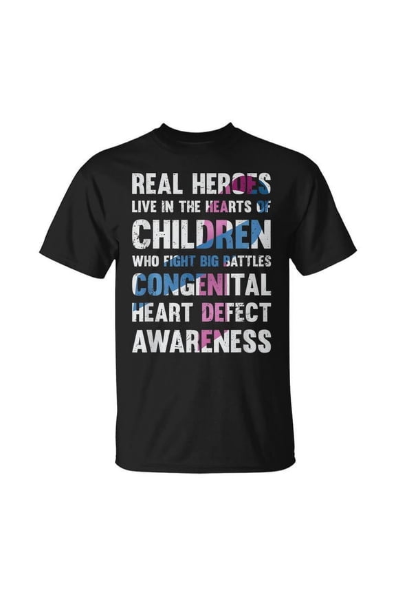 Congenital Heart Defect Chd Awareness Real Heroes T-shirt