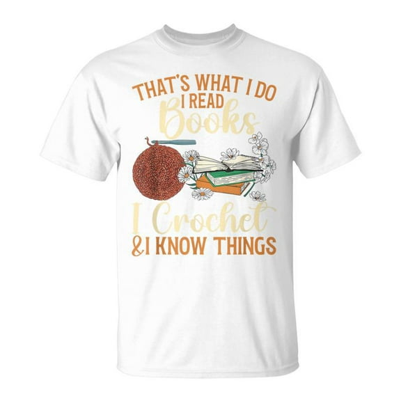 SR Crocheting Reading Books Crocheter Crochet T-Shirt