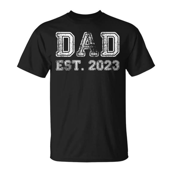 SR Dad Est 2023 New Dad Birthday Vintage Fathers Day Baby T-shirt