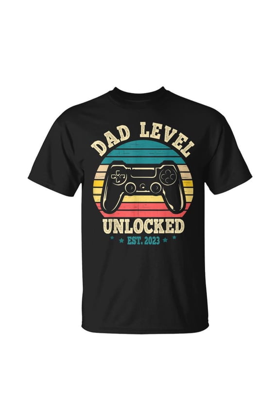 Dad Level Unlocked Est 2023 New Daddy I Leveled Up To Dad T-shirt