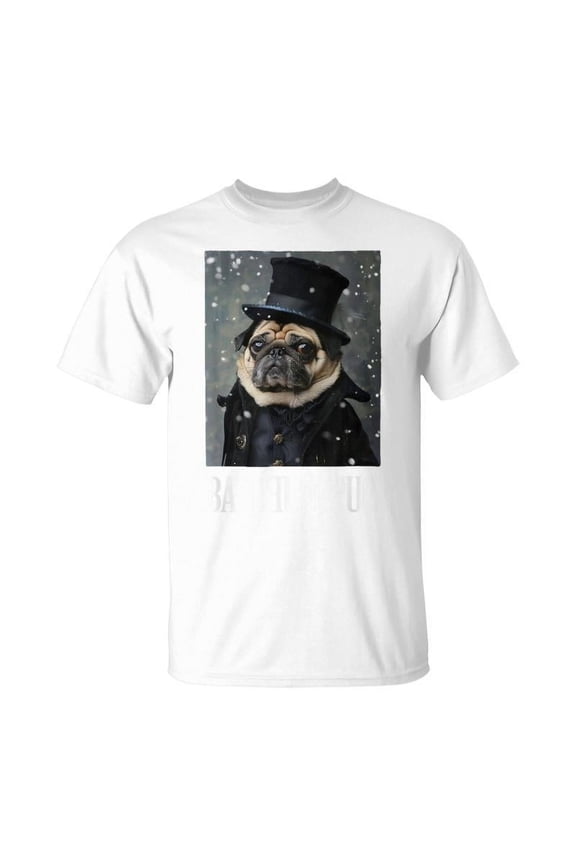 Dog Bah Hum Pug Christmas Pet Holiday Photo Humbug Bug T-Shirt