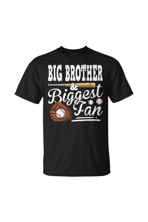 Fathers Day Big Brother And Biggest Fan Baseball T-shirt