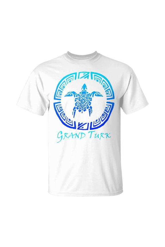 Grand Turk Turks & Caicos Vintage Tribal Turtle Vacation T-Shirt