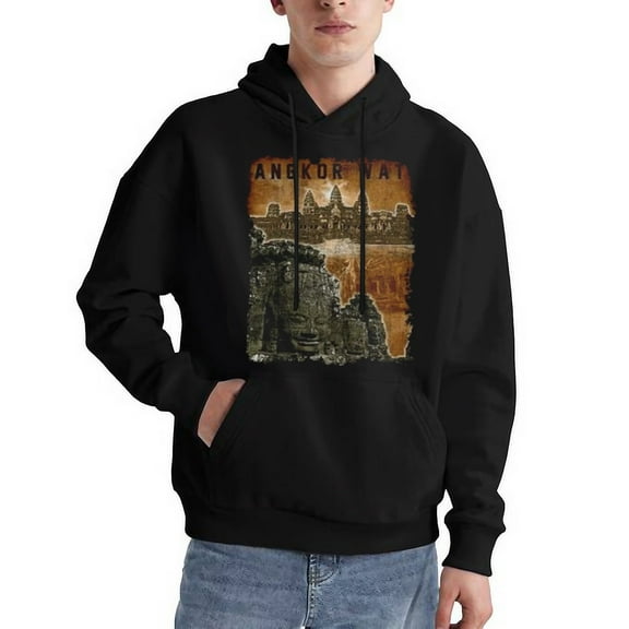 SR Graphic Hoodie Sweatshirt, All Gender Oversized Hoodie Sweatshirt, Print Long Sleeve Hoodie, Black, Men's Sizes L 1033137