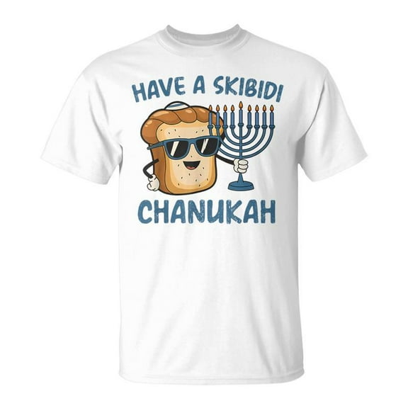 SR Have A Skibidi Hanukkah Chanukah Menorah Bruh Boys Kid T-Shirt