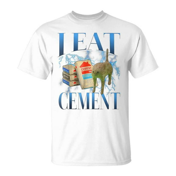 SR I Eat Cement Cursed Cat Oddly Specific Meme T-Shirt
