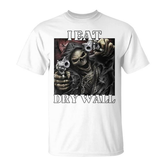 SR I Eat Drywall Cringe Hard Skeleton Meme T-Shirt
