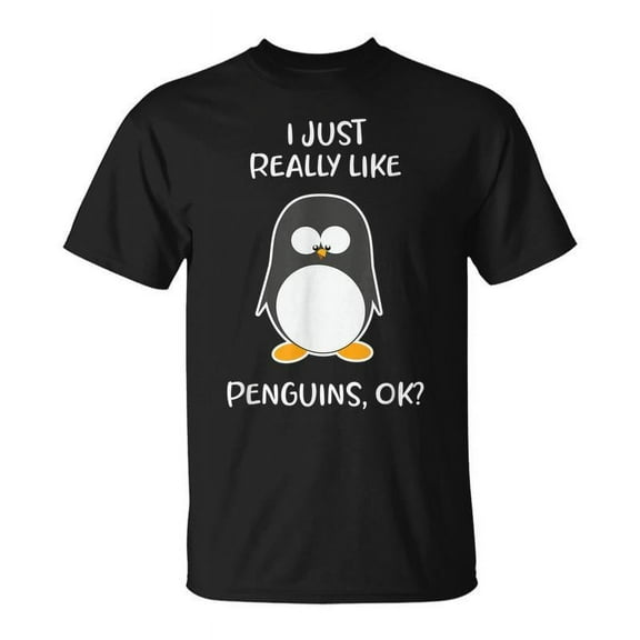 SR I Just Really Like Penguins Ok Cute Penguin T-shirt